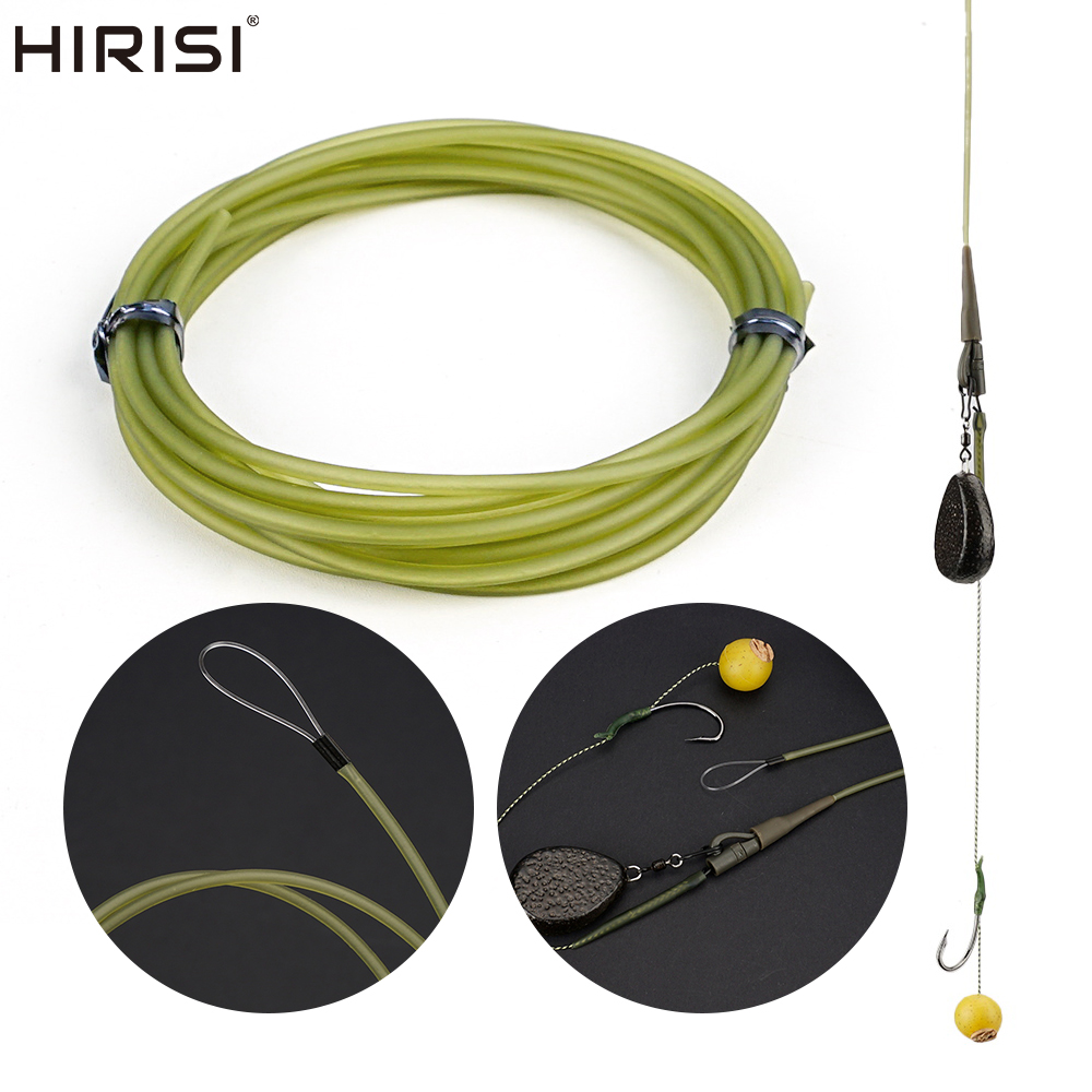 Baitcasting Reel - ชุดอุปกรณ์ตกปลาคาร์พ Hirisi AE077 สายร้อยเบ็ดแบบนิ่ม ปลอกหุ้มสาย ป้องกันสายเบ็ด