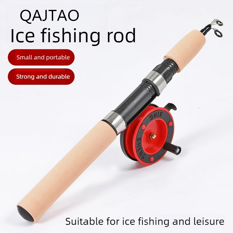 Ice Fishing Reel - คันเบ็ดตกปลาในน้ำแข็ง QAJTAO ขนาด 55 ซม./75 ซม.